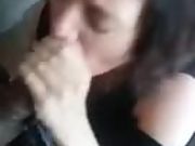 She's sucking that manhood like her life depended on it