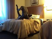 Cuckold wife romp with black stud in hotel room listen to her moaning